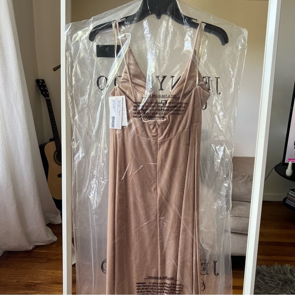 NWT Jenny Yoo Melanie prosecco light pink maxi dress gown size 4 - Picture 6 of 7